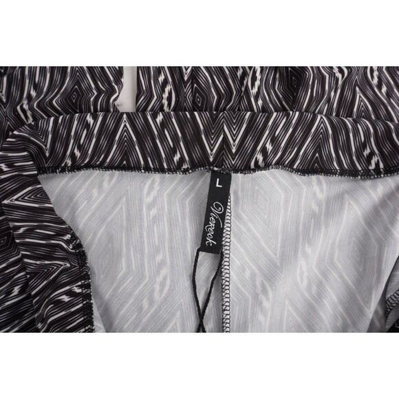 Viereck Womens Joggers Black Hannity Indeed Stretch Pants L Large geometric NWT - Picture 6 of 6